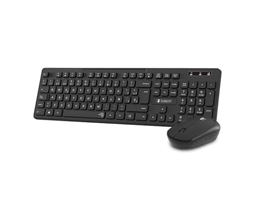 Tastatur und Maus – leises kabelloses Set in Schwarz, schlankes Design, 2,4 GHz, ideal für Büro, verbesserte Ergonomie und einfache Bedienung Tastatur und Maus – leises kabelloses Set in Schwarz, schlankes Design, 2,4 GHz, ideal für Büro, verbesserte Ergonomie und einfache Bedienung von Watio Wave
