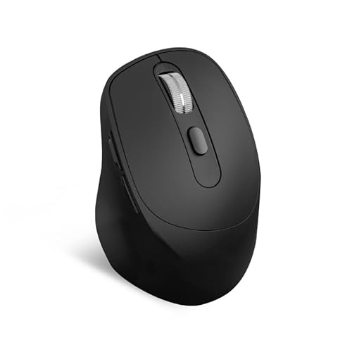 Watio Wave Maus, optisch, ergonomisches Design, Dual-Verbindung, wiederaufladbarer Akku, Schwarz, ideal für Lange Nutzung und Komfort in der Hand von Watio Wave