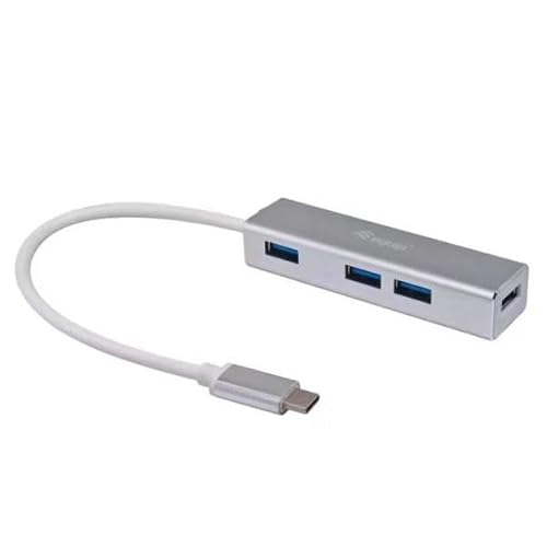 Watio Wave USB-C-Hub 3.1-4 USB 3.0 Typ A, Aluminiumgehäuse, hohe Übertragungsgeschwindigkeit, ideal für den Anschluss mehrerer Geräte. von Watio Wave
