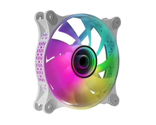 Watio Wave Ventilator - 120mm A-RGB AUX-Gebläse in Weiß Design PC kompatibel Ideal für effektive Kühlung und moderne Ästhetik* von Watio Wave