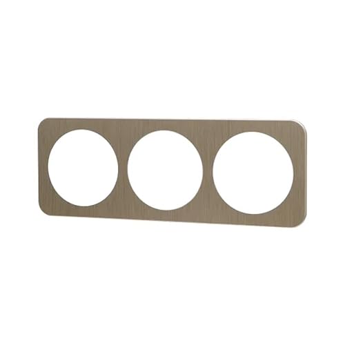 Gold Aluminium Wandplatte 3 Wege Unterputz Rund von WatioWave