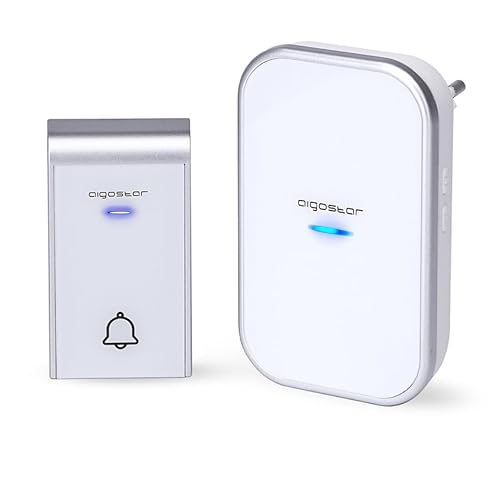 Kabellose Türklingel mit LED-Anzeigen, wasserdicht, 36 Melodien, 3 Lautstärkenstufen von WatioWave