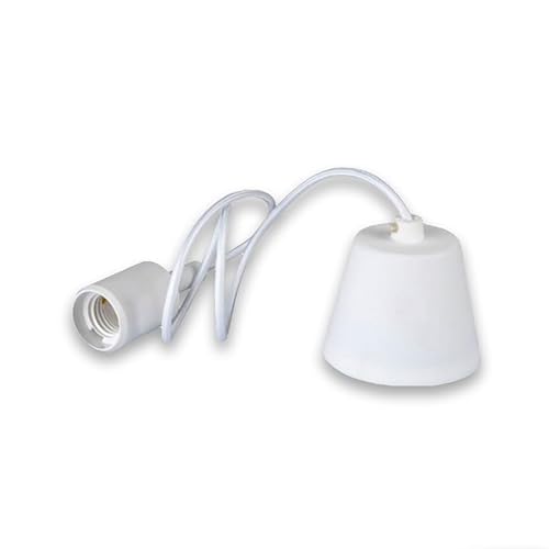Lampenfassung + Floron-Kabel, 1 m, E27 (weiß) von WatioWave