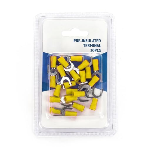 SV2-6 gelbe isolierte Stecker (20 Stück) sind perfekt für sichere und effektive elektrische Verbindungen und sorgen für eine schnelle und zuverlässige Montage bei Ihren Installationsprojekten. von WatioWave