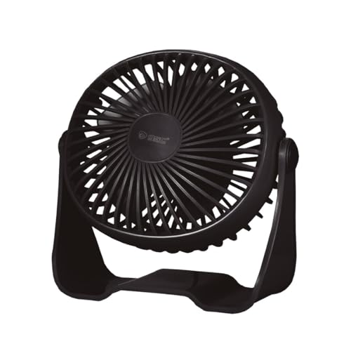 WatioWave Mini-USB-Tischventilator, 3 W, Ø 15 cm, schwarz, ideal für den Einsatz im Büro, zu Hause und auf Reisen, sorgt für frische Luft in engen Räumen. von WatioWave
