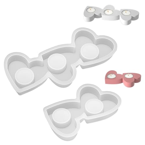 2pcs Herz Teelichthalter Formen Zum Handwerk Von Kerzen Drei Lochformen Familientreffen 2pcs Herz Teelichthalter Formen Zum Handwerk Von Kerzen Drei Lochformen Familientreffen von Watreketal