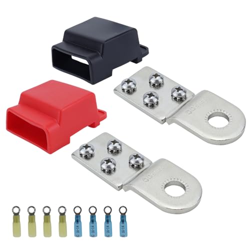 32 V 100A Zinnplatten Messing Busbars Positiv Und 2340 Batterieklemmen Mount Modification Accessoire Für Marinesicherheit Geschützte Batterieanschlüsse von Watreketal