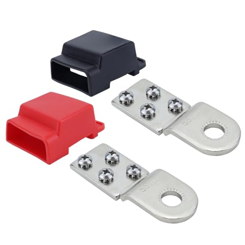32 V 100A Zinnplatten Messing Busbars Positiv Und 2340 Batterieklemmen Mount Modification Accessoire Für Marinesicherheit Geschützte Batterieanschlüsse von Watreketal