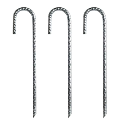 3pcs Stahl Gemahlene Einsätze Zelt Nägel L/UShape Metall Zaun Pfahlstift Für Trampoline Camping Überdachungsschuppen Freien Nägel Freien von Watreketal