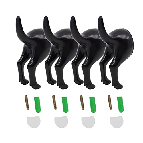 4pcs Nordischer Stil Süßer Plastikhund Heckhaken Mit Schrauben Klebeband Wand Montiert Für Schlüsselbleiderhut Haken Home Dekoration von Watreketal