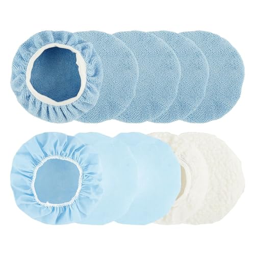 9 Bis 10 Zoll Auto Politur Pad Motorhaube 10pcs Polierpolier 8pcs Mikrofaser+ 2pcs Wollpolierpolster von Watreketal