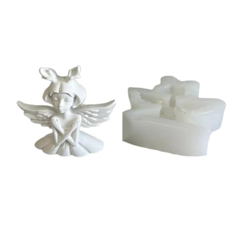Angel Girl Silikonform Duft Kerze Schimmel Tisch Ornament Werkzeug Pflaster Harz Bastelzubehör Making Leicht Saubere Epoxidharzform Silikon Einzigartig Für Anfänger von Watreketal