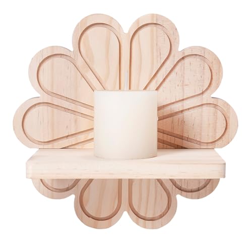 Bohemians Stile Holz Wandregale Mit Stilvollen Designs Ideal Für Wohnzimmer Schlafzimmer Dekoration Home Organization Easy Installion von Watreketal
