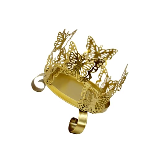 Candlestick Metall Kerzenhalter Dekorative Schmetterling/Blumenmuster Kerzenständer Verbesserung Hochzeit Dining Dekoration Goldplatte Eisendekoration von Watreketal