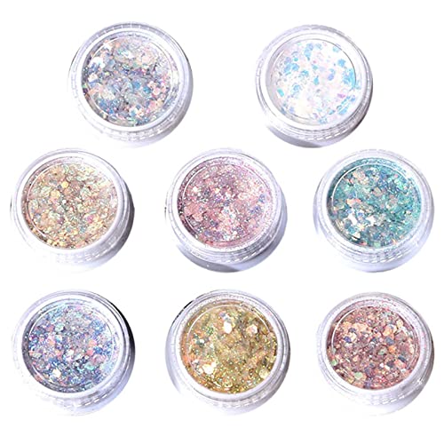 Craft Glitter Set 8 Farben Holographischer Harz Cup Regenbogenfilm Für Körpergesichtsnagelkunstnageldekoration Accessoires Geeignet Craft Glitter Set 8 Farben Holographischer Harz Cup Regenbogenfilm Für Körpergesichtsnagelkunstnageldekoration Accessoires Geeignet von Watreketal