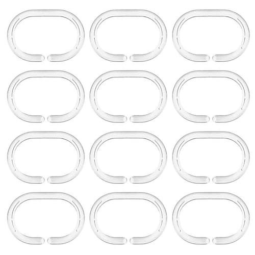 Einfache Installation Plastik Duschvorhang Clip C Typ Design Haken Haltbarkeit Badezimmer Organisatoren Zubehör Badezimmerringe von Watreketal