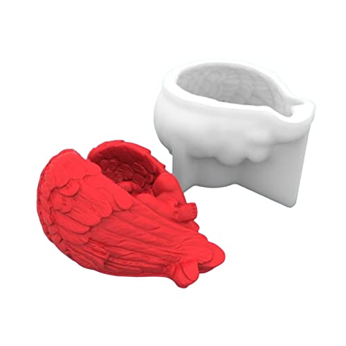 Einzigartige Silikonform Kerzenharz Frau Baby Flügelformen Für Seife Machen Valentine Day Ornament Geschenkhalter Für Epoxid von Watreketal
