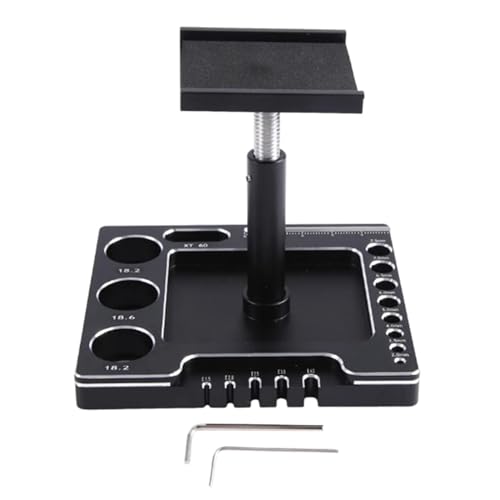 Fernbedienungsauto Arbeitsständer 360 Grad Rotation Reparaturwerkständer Kit Für TRX4M SCX24 FCX24 1/14/16/18/24 Scale Car Aluminium von Watreketal