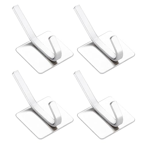 Handtuchhaken Helles Polieren 304 Edelstahl Doppelwandbügel Heavy Duty Robe Tür Badezimmerhalter Rack Selbstkleber Tür Halloween Duschvorhang Geschmack Tragbares Gebürstetes Set Mit von Watreketal