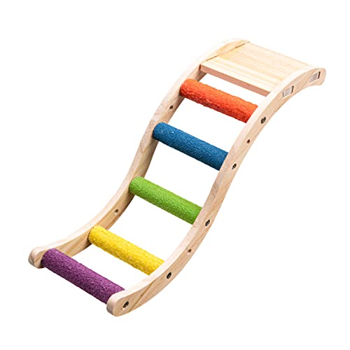 Watreketal Haustier Papageien Leiter Papageien Vogelpfoten Schleifen Vogelspiel Ständer Holz Barch Spielplatz Mit Rutschfarbenem Quarz Sand Papagei von Watreketal