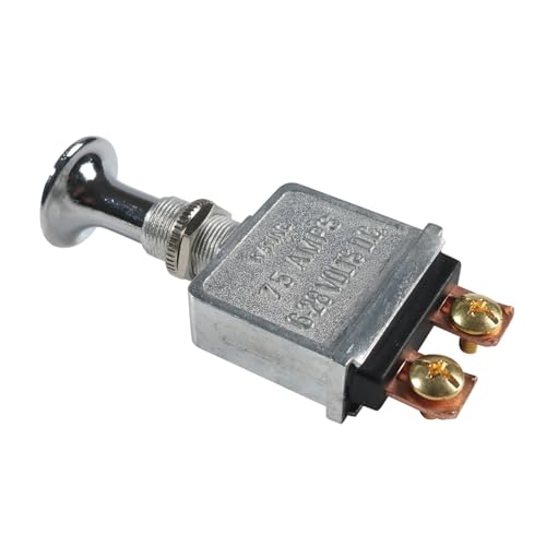Hochleistungsschalter Starke Hochleistungs-75-Amper Druck/Ziehschalter Plattierter Metallknopf 6-28 V Drücken Pulling Taste Auto Tippsschalter von Watreketal