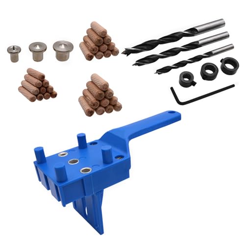 Holzbearbeitungswerkzeug Handheld Bohrführer Loch Puncher Tool Dowelling Jig Drill Bit Bohrlocator Gerade Dübel Jig Set Set von Watreketal