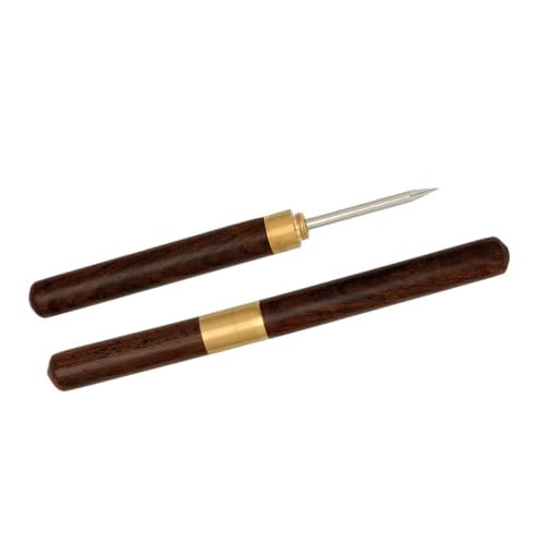 Leder Stanze Awl Werkzeug Holzgriff Loch Stanzwerkzeug Bequemer Grip Für Leder Bastelnähte Reparatur Zuhause Handwerk von Watreketal