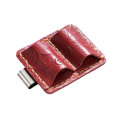 Lederstifthalter Mit Metall Clip Notebook Doppelte Lochbleistiftclip Für Journalplaner Ordner Buch Elegant Accessoire von Watreketal