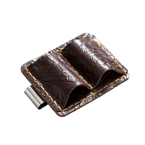 Lederstifthalter Mit Metall Clip Notebook Doppelte Lochbleistiftclip Für Journalplaner Ordner Buch Elegant Accessoire von Watreketal