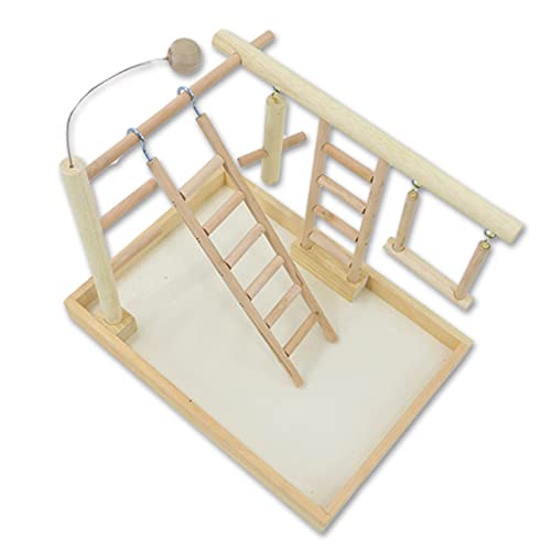 Lovebird Papageien Cage Barch Ständer Bridge Swing Klettern Holztraining Leiter Spielzeug Für Vogel Funfair Vogelschwankungen Für Cockatiels von Watreketal