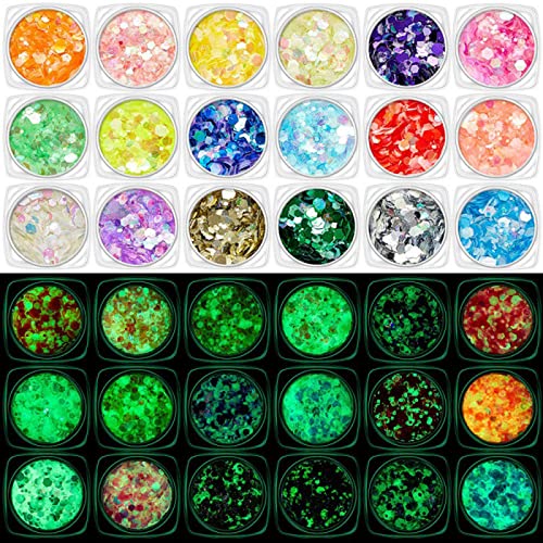 Luminöse Nagelglitter Pailletten Fluoreszenz Regenbogen Gemischte Hexagonale Stücke Holographische Confetti Nagel Glitter Konfetti Luminöse Nagelglitter Pailletten Fluoreszenz Regenbogen Gemischte Hexagonale Stücke Holographische Confetti Nagel Glitter Konfetti von Watreketal