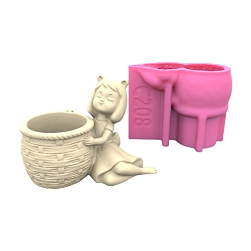 Mädchenkörbe Gips Blumentopf Silikonform Epoxidharz Guss Sukkulente Vase Zementstifthalter Blumentopf Harzform Silikon Mädchenkörbe Gips Blumentopf Silikonform Epoxidharz Guss Sukkulente Vase Zementstifthalter Blumentopf Harzform Silikon von Watreketal