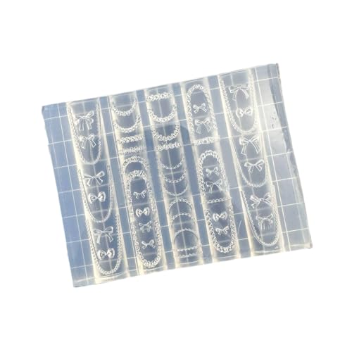 Mehrzweckkunstformen Dessert Bären Thema Nägel Vorlage Formen Silikon Textur Für Kosmetiker Und Nägel Lernende Süße Bären Bogenknot Perlen Kettennagelform Mehrzweckkunstformen Dessert Bären Thema Nägel Vorlage Formen Silikon Textur Für Kosmetiker Und Nägel Lernende Süße Bären Bogenknot Perlen Kettennagelform von Watreketal