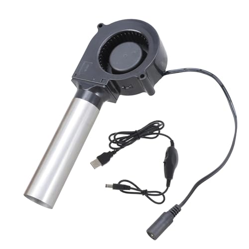 Outdoor Cooking BBQ Lüfter Holzkohlegebläse Tragbare Grillluft 3700 U/Min Für Barbecue Picnic Camping Air Lüfter von Watreketal