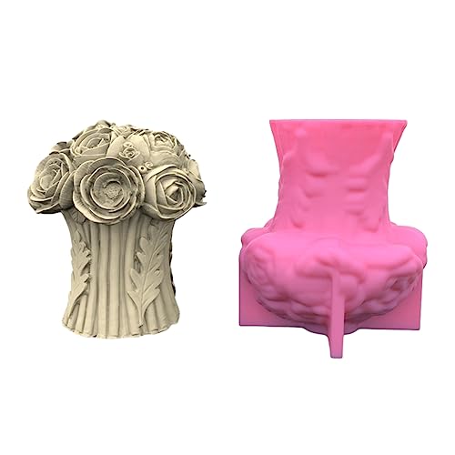 Roseblütenform Epoxidharzform Nicht Stick Duft Kerze Silikonform Tisch Ornament Werkzeugformen Zur Herstellung Von Silikonschmuck von Watreketal