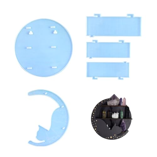 Silikonlagerregalform Wandhalter Harzform Mondform Epoxid Silikonform Perfekt Für Halloween Craft Wall Hold Form von Watreketal