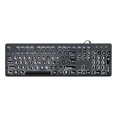 USB Kabel Backbeleuchtung Tastaturen Großer Druckbuchstaben Mit Weiß Beleuchteten LED 104Keys Standard USB Kabel USB Kabel Backbeleuchtung Tastaturen Großer Druckbuchstaben Mit Weiß Beleuchteten LED 104Keys Standard USB Kabel von Watreketal