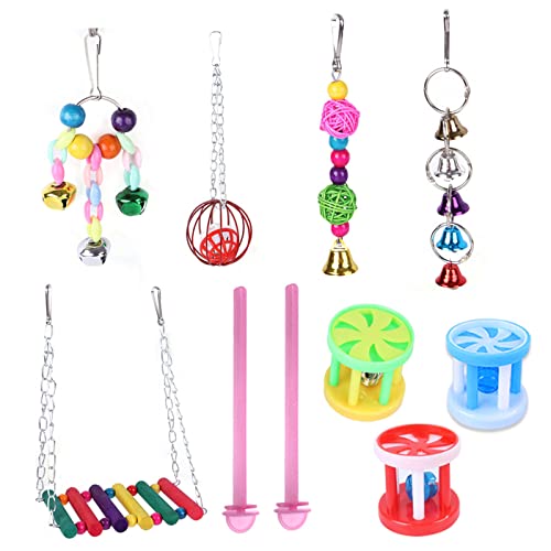 Vogelkäfig Spielzeug Shoteet Leiter Birds Schwung Accessoires Papagei Kit Kaut Papageibissen Vögel Schwingen von Watreketal