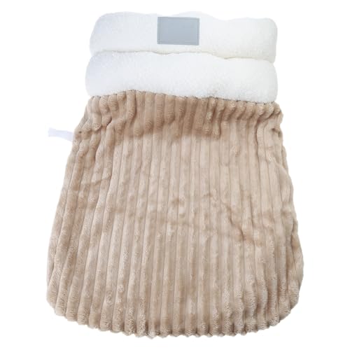 Warme Katzen Betthöhle Verdicken Liner Nest Für Winter Bequeme Fässer Form Schlafsack Für Kaltes Wetter Kuscheln Weiche Samt Katzen Bett von Watreketal
