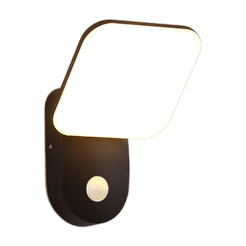Wasserdichte LED Außenwandleuchte Mit Bewegungssensoren 12W Hohe Helligkeit Außenlampe Für Garten Terrasse Dauer Einfaches Wand Helles Gang Licht von Watreketal