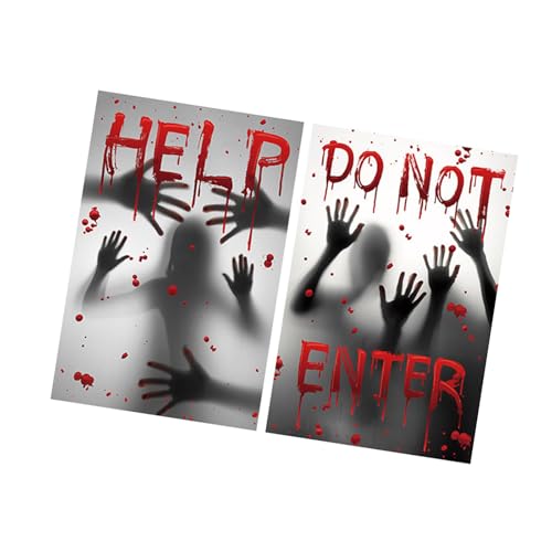 Watreketal 10 Teile Einfach Installieren Sie Geisterthemen Türfenster Vorhang Polyester Halloween Party Dekoration Scary Backdrops Terrorszene Hintergrund Halloween Vorräte von Watreketal
