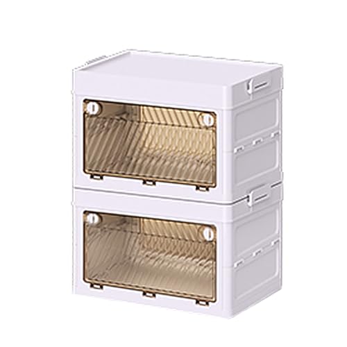 Watreketal Elegante Faltbare Armoire Faltbare Kleidung Organisatoren Mit Würfelspeichern Und Hängenden Stangen Platz Sparende Kleiderschrank Schrank Magnettüren Möbel von Watreketal