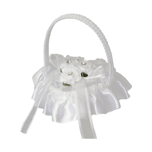 Watreketal Elegante Spitzenringe Kissenbox Kreativer Handheld Hochzeitshalter Für Brautzeremonie Schmuck Display Accessoires Hochzeitsträger von Watreketal