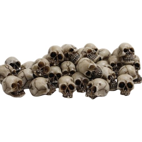Watreketal Fade Resistente Synthetische Harz Skelett Skulpturen Halloweens Mantel Bücherregal Dekorationsset Mit Detailsharzschädelfiguren Für Die Urlaubsdekoration von Watreketal