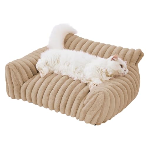 Watreketal Haustierbett Mit Luxuriöses Kissen Weiches Sofa Schöne Kuschel Liege Betthund Sofa Luxuriöser Kissen Nest Katzen Couch von Watreketal