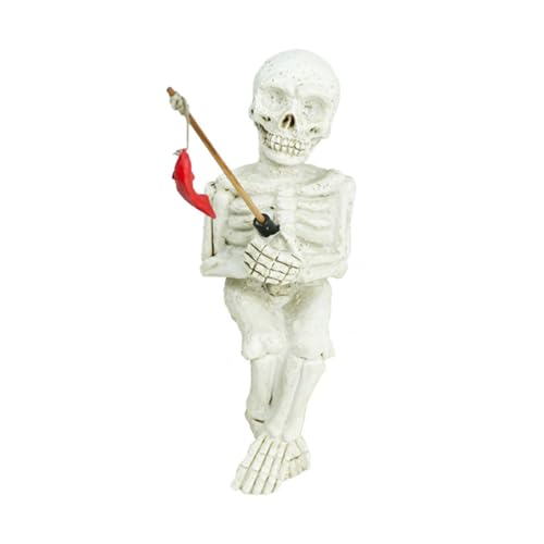 Watreketal Interessante Skelettmodell Zaun Statue Winzige Tierstatuen Aquariumtanks Figuren Ornament Cartoon Für Zuhause Dekore Cartoon Charakter von Watreketal