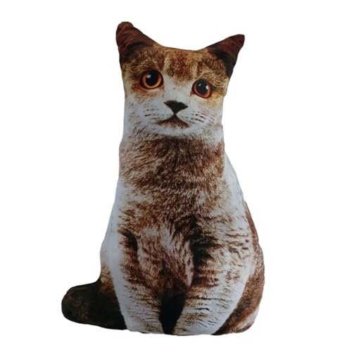 Watreketal Katzenkissen PET Kissenspielzeug Gefülltes Tierbild Sofa Auto 2023 Heiße Animal Print Realistic Weich Und Komfortables Pad von Watreketal
