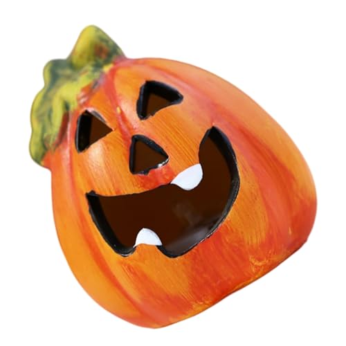Watreketal Keramikkürbisse Nachtlicht Gehöcherte Kürbisse Lampe Halloween Dekoration Für Innen Und Außenparty Tischplattenanzeige Tragbarer Halloween Tisch Mittelstücke von Watreketal