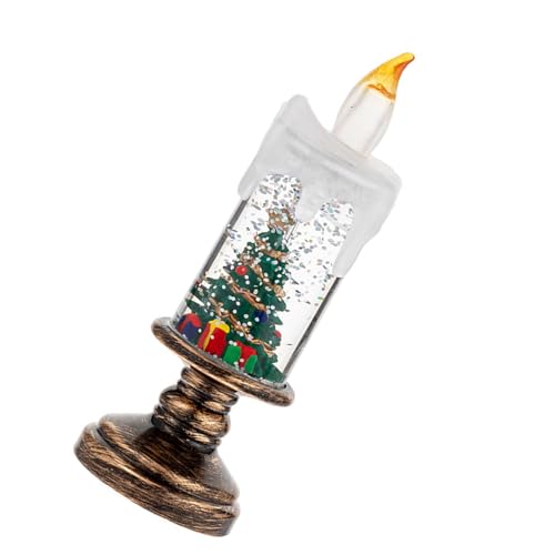 Watreketal Rotierende Schneeflocken Projektion Kristallkugel Nachtlicht Innenleuchte Dynamischer Schneeffekt Weihnachtsdekoration Kerze Ornament Innenschnee Gloone Nachtlicht von Watreketal