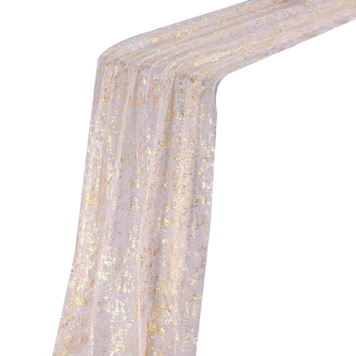 Watreketal Schimmeren Goldenen Tischläufer Polyester Stoff Mit Folie Für Essdekor Desig Essendekoration von Watreketal